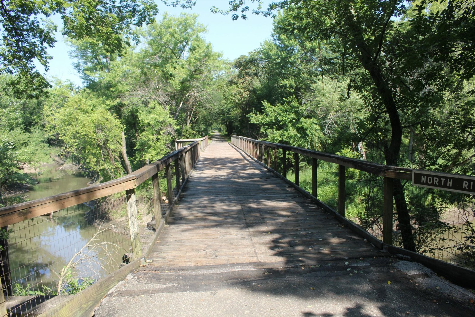 Looking north